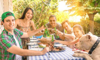 Family fun is a great reason to have a patio,  by Rising Sun Landscaping & Maintenance