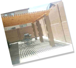 Back yard pergola installation by Rising Sun Landscaping & Maintenance