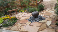 Water feature, dissapearing water fountain