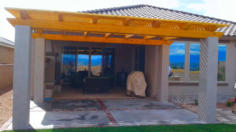 Pergola in back yard