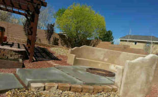 Fire pit and gathering areas are great benefits in landscaping.